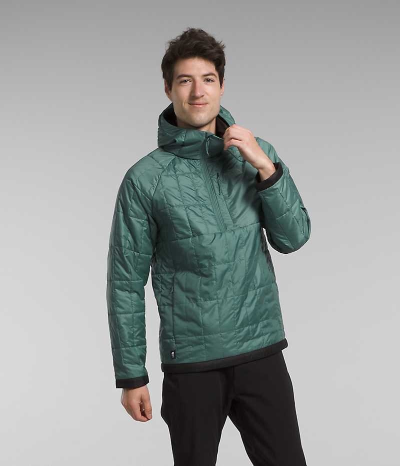 Green The North Face Circaloft ¼-Zip Pullover Men\'s Puffer Jacket | MALAYSIA CPXJYL