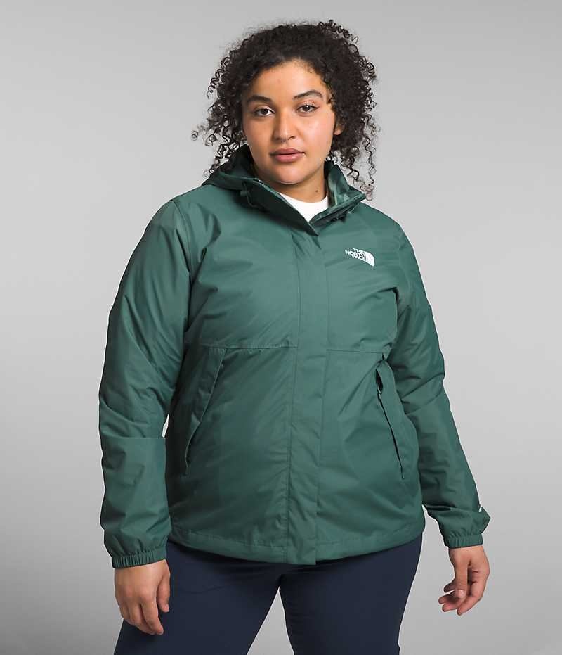 Green The North Face Plus Antora Women\'s Rain Jacket | MALAYSIA QWSUPA