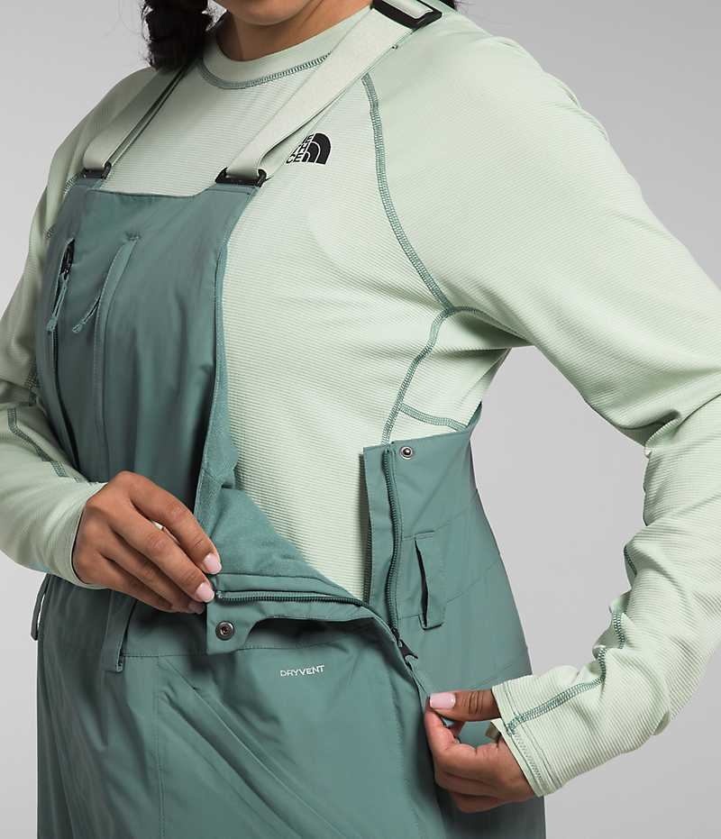 Green The North Face Plus Freedom Insulated Women's Bib Pants | MALAYSIA KQWHBV