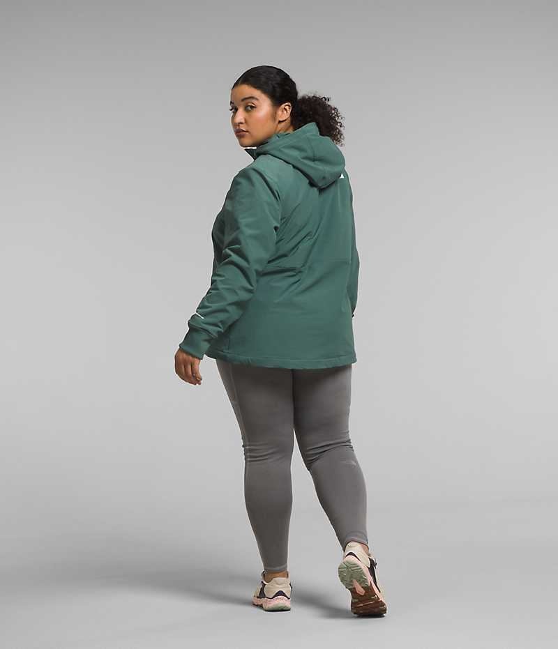 Green The North Face Plus Shelbe Raschel Hoodie Women's Softshell Jacket | MALAYSIA MBSJUX