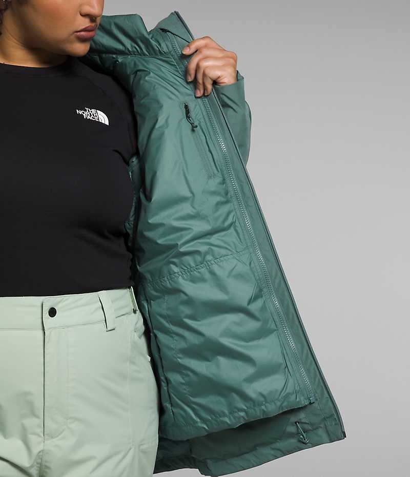 Green The North Face Plus ThermoBall™ Eco Snow Triclimate® Women's Insulated Jacket | MALAYSIA YCQDUI