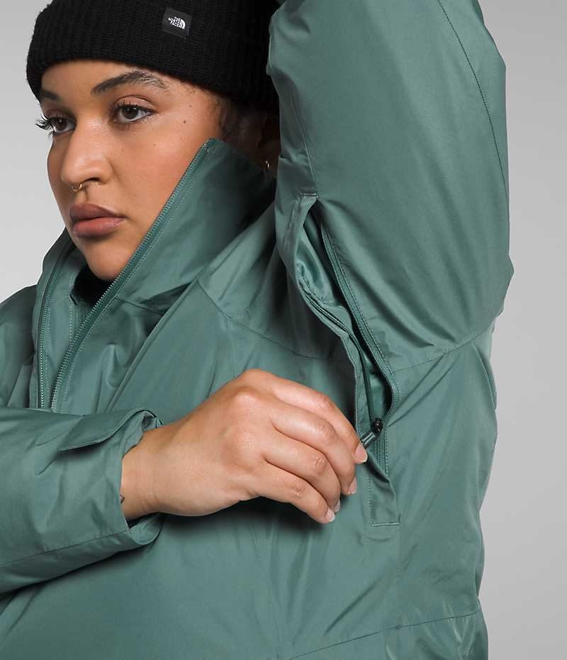 Green The North Face Plus ThermoBall™ Eco Snow Triclimate® Women's Insulated Jacket | MALAYSIA YCQDUI