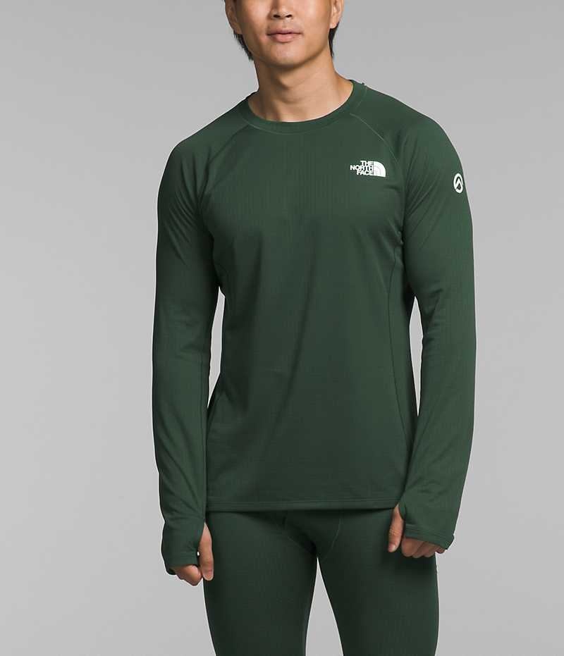 Green The North Face Summit Series Pro 120 Crew Men\'s Sweatshirt | MALAYSIA XRYFIW