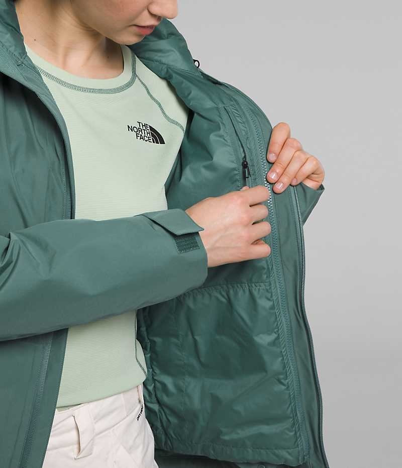 Green The North Face ThermoBall™ Eco Snow Triclimate® Women's Insulated Jacket | MALAYSIA CIJXSB