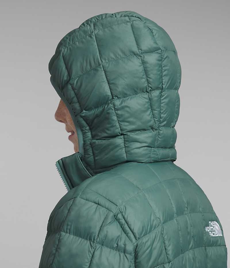 Green The North Face ThermoBall™ Hooded Boys' Puffer Jacket | MALAYSIA VFTGLZ