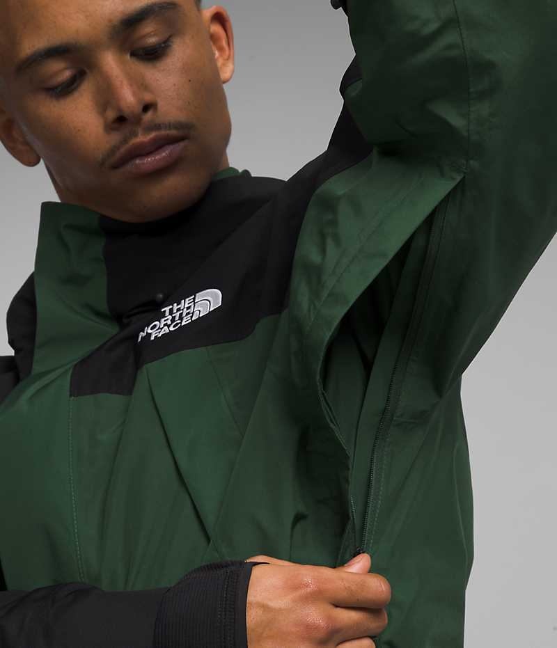 Green / Black The North Face Clement Triclimate® Men's Insulated Jacket | MALAYSIA RFUYVD