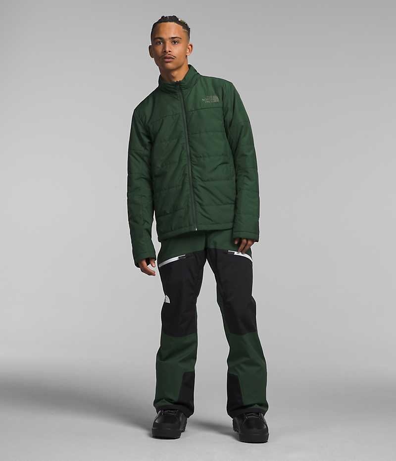 Green / Black The North Face Clement Triclimate® Men's Insulated Jacket | MALAYSIA RFUYVD