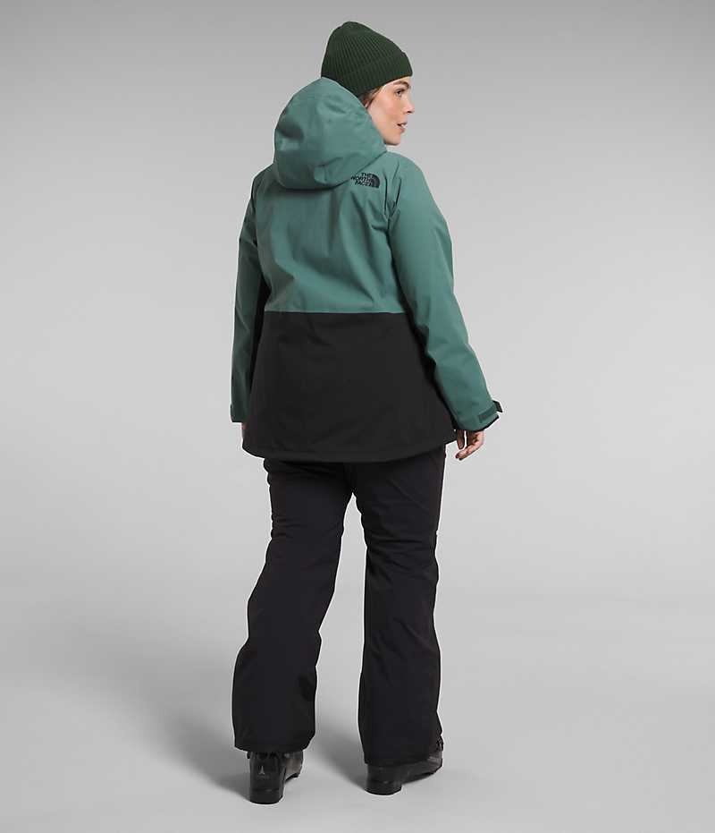 Green / Black The North Face Plus Freedom Stretch Women's Insulated Jacket | MALAYSIA QDCUYE