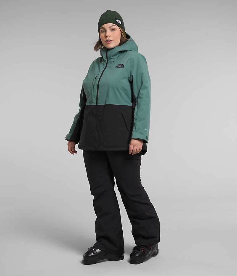 Green / Black The North Face Plus Freedom Stretch Women's Insulated Jacket | MALAYSIA QDCUYE