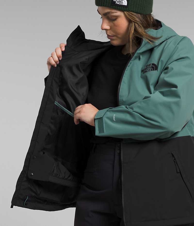 Green / Black The North Face Plus Freedom Stretch Women's Insulated Jacket | MALAYSIA QDCUYE