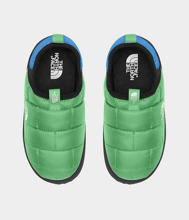 Green / Blue The North Face ThermoBall™ Traction II Girls' Mules | MALAYSIA HTSGVM