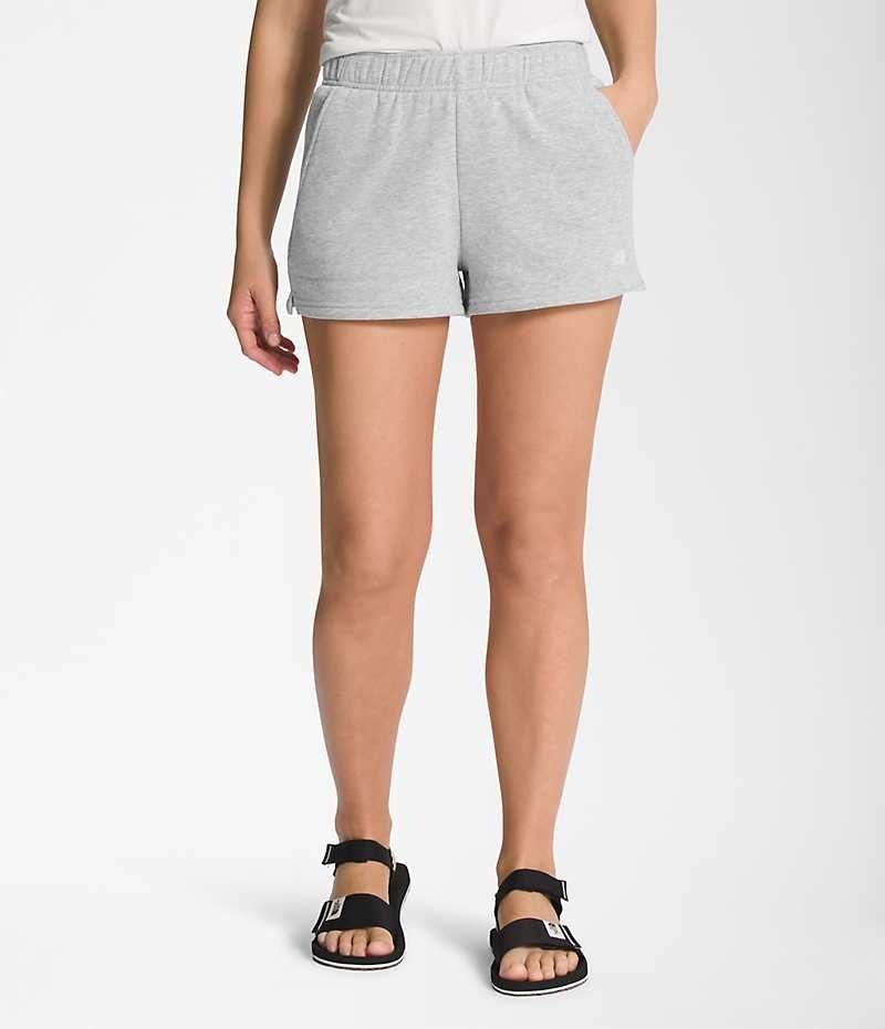 Grey The North Face Half Dome Fleece Women\'s Shorts | MALAYSIA VRQGCE