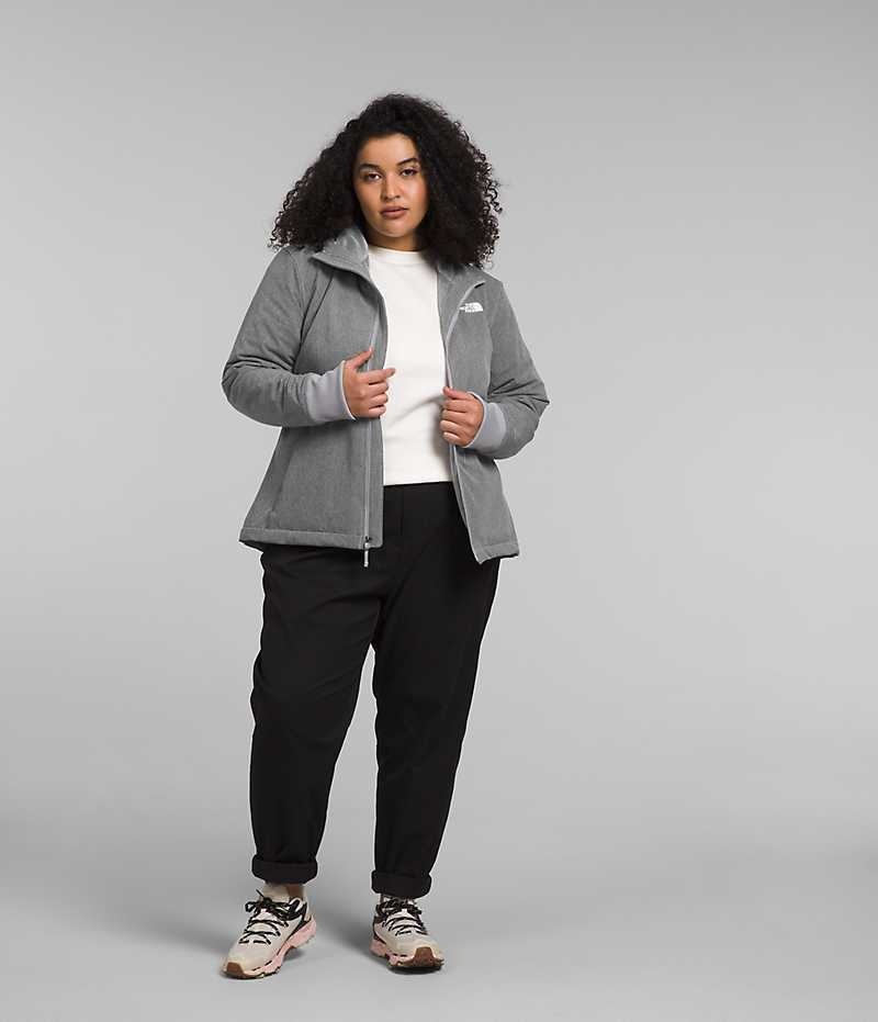 Grey The North Face Plus Shelbe Raschel Hoodie Women's Softshell Jacket | MALAYSIA KONIMU