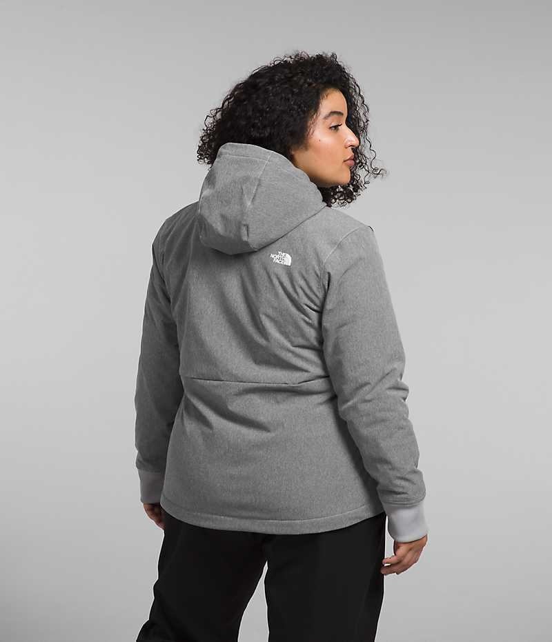 Grey The North Face Plus Shelbe Raschel Hoodie Women's Softshell Jacket | MALAYSIA KONIMU