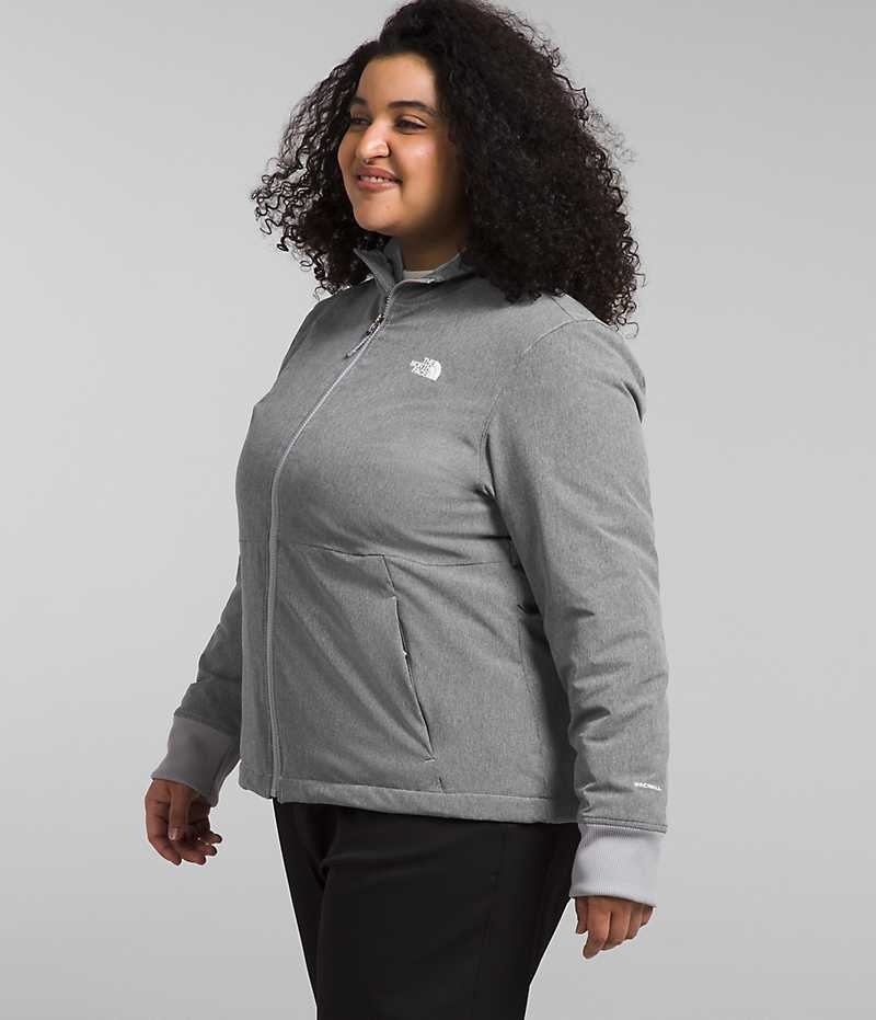 Grey The North Face Plus Shelbe Raschel Hoodie Women's Softshell Jacket | MALAYSIA KONIMU