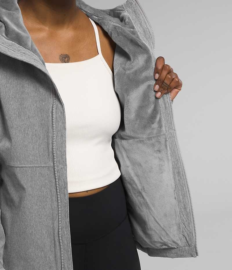 Grey The North Face Shelbe Raschel Hoodie Women's Softshell Jacket | MALAYSIA AMBHPW