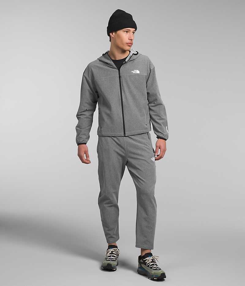 Grey The North Face Tekware™ Grid Hoodie Men's Fleece Jacket | MALAYSIA IWZFJU