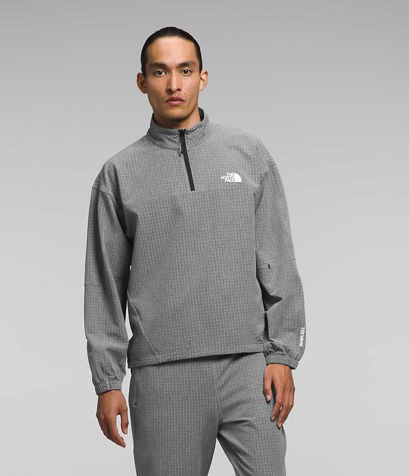 Grey The North Face Tekware™ Grid ¼-Zip Men\'s Pullover | MALAYSIA MZBCFL