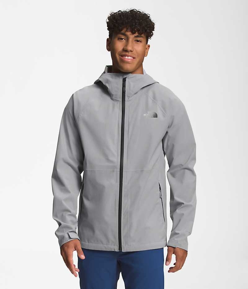 Grey The North Face Valle Vista Stretch Men\'s Rain Jacket | MALAYSIA XOUPCS