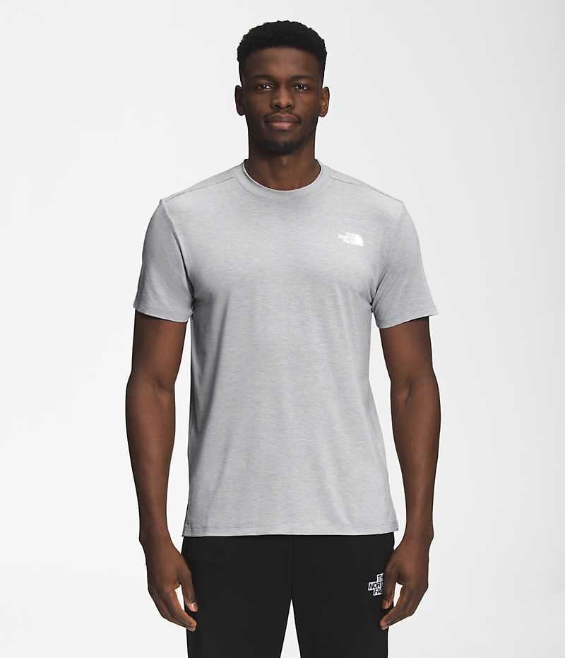 Grey The North Face Wander Short Sleeve Men\'s T-Shirt | MALAYSIA UWBYNF