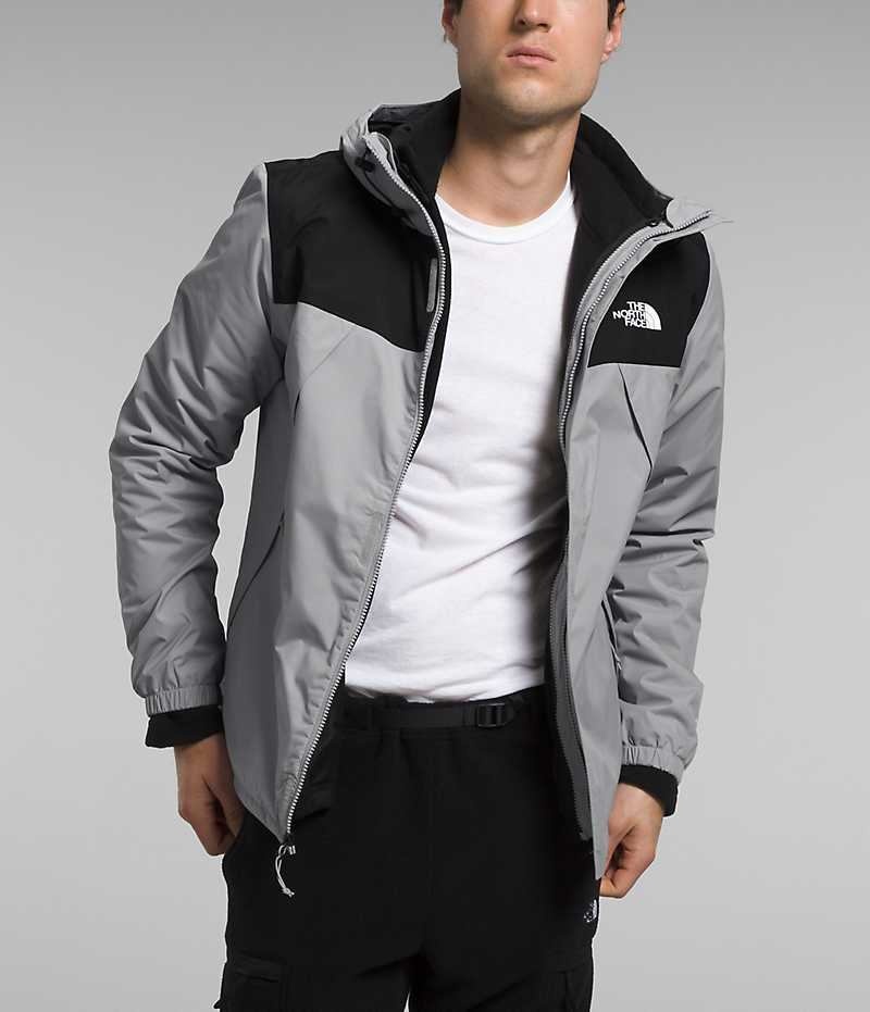 Grey / Black The North Face Antora Triclimate® Men\'s Insulated Jacket | MALAYSIA XVJKBI