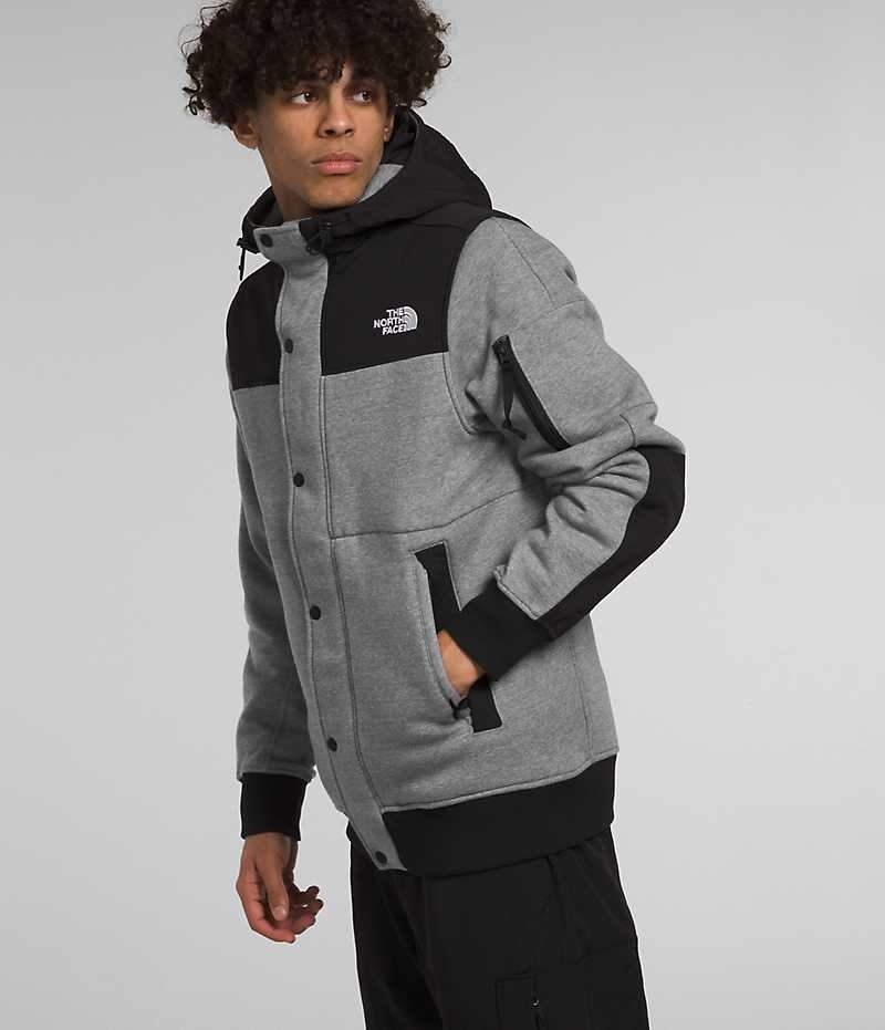 Grey / Black The North Face Highrail Men's Fleece Jacket | MALAYSIA JBPSVI