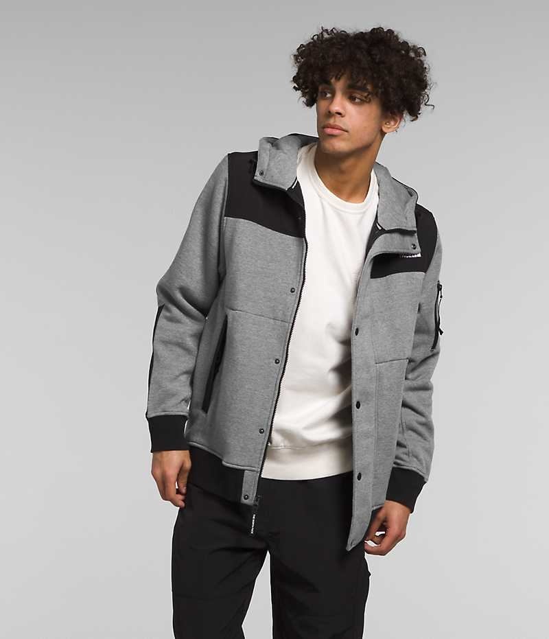 Grey / Black The North Face Highrail Men\'s Fleece Jacket | MALAYSIA JBPSVI