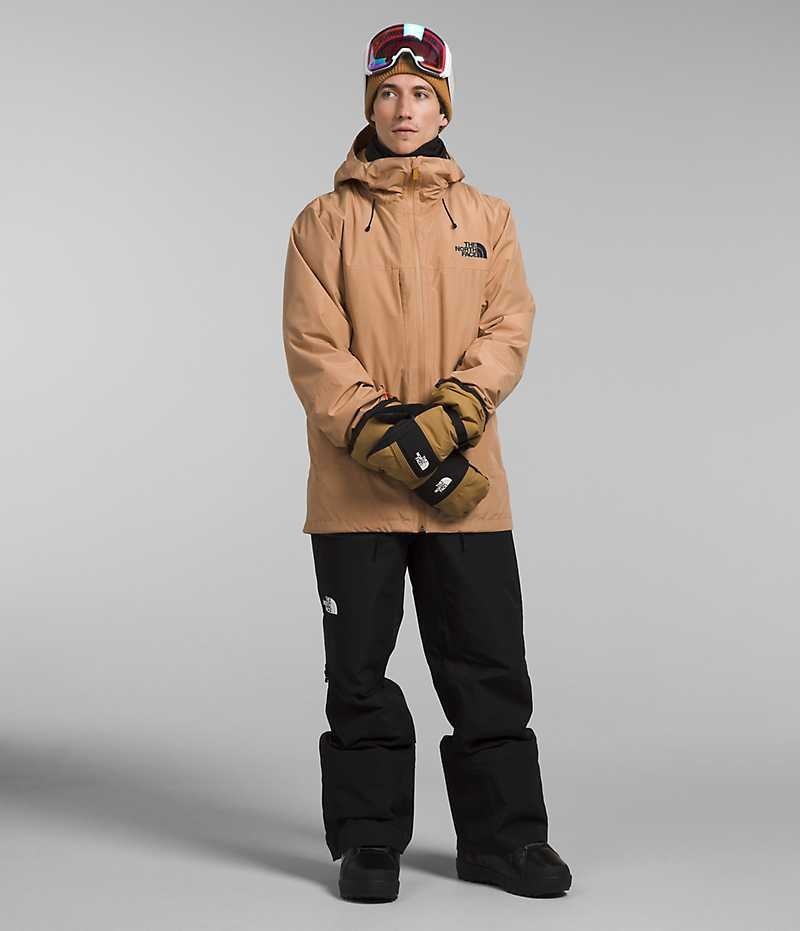 Khaki The North Face ThermoBall™ Eco Snow Triclimate® Men's Hooded Jacket | MALAYSIA PTQFIX