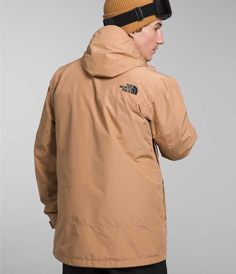 Khaki The North Face ThermoBall™ Eco Snow Triclimate® Men's Hooded Jacket | MALAYSIA PTQFIX