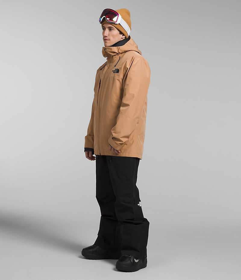 Khaki The North Face ThermoBall™ Eco Snow Triclimate® Men's Hooded Jacket | MALAYSIA PTQFIX