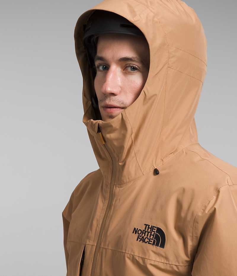 Khaki The North Face ThermoBall™ Eco Snow Triclimate® Men's Hooded Jacket | MALAYSIA PTQFIX