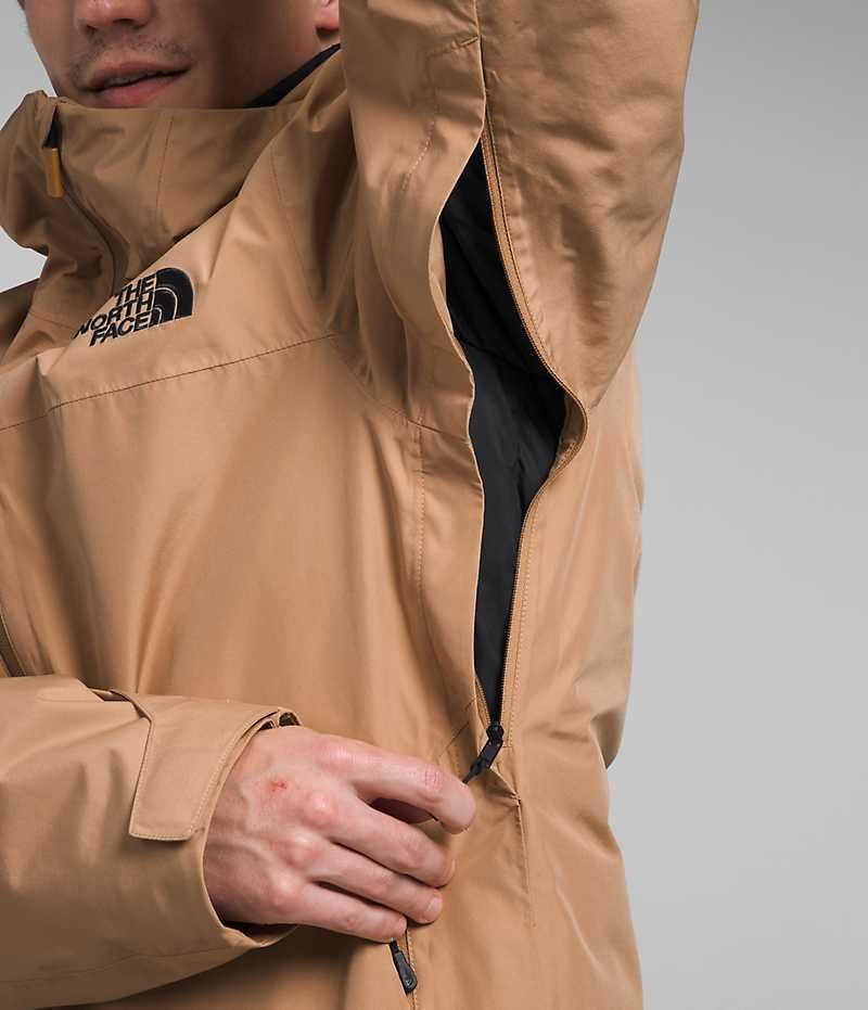 Khaki The North Face ThermoBall™ Eco Snow Triclimate® Men's Hooded Jacket | MALAYSIA PTQFIX