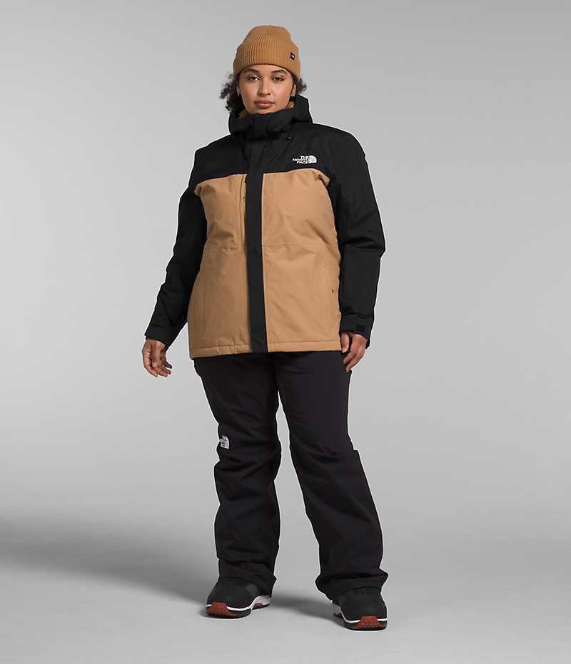 Khaki / Black The North Face Plus Freedom Women's Insulated Jacket | MALAYSIA AWVUDC