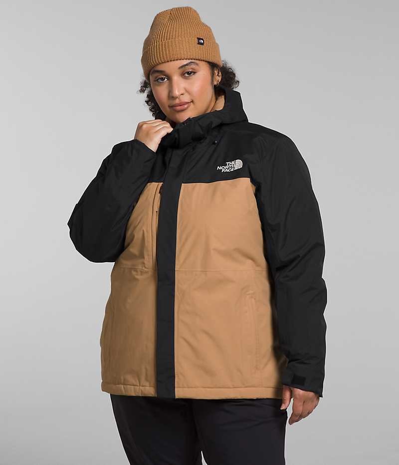 Khaki / Black The North Face Plus Freedom Women\'s Insulated Jacket | MALAYSIA AWVUDC