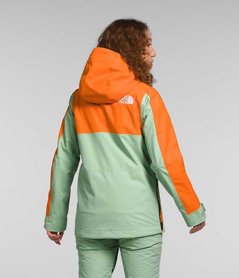 Mint / Orange The North Face Driftview Anorak Women's Insulated Jacket | MALAYSIA WIFPAE