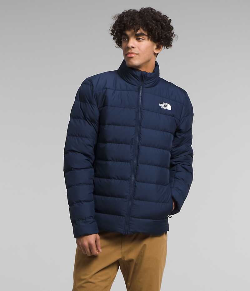 Navy The North Face Aconcagua 3 Men\'s Puffer Jacket | MALAYSIA MWFUIO