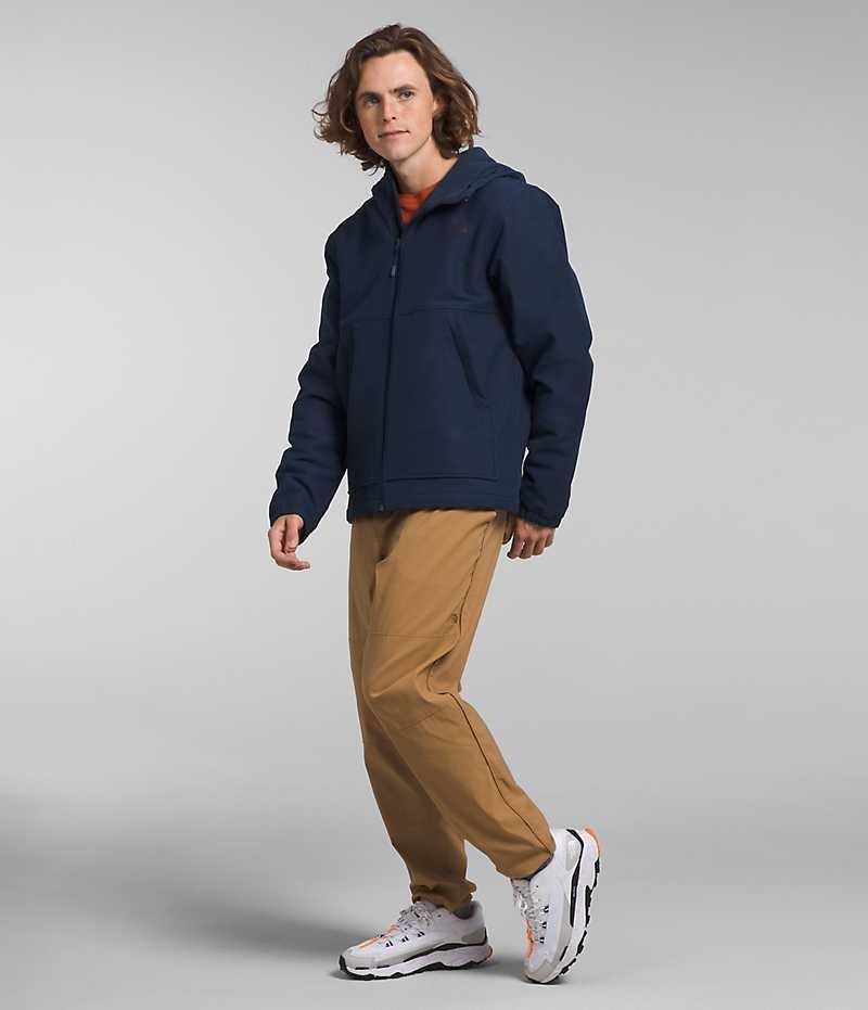 Navy The North Face Camden Thermal Hoodie Men's Softshell Jacket | MALAYSIA ISVPUK