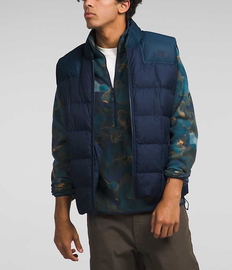 Navy The North Face Lhotse Reversible Men\'s Down Vest | MALAYSIA HONTBP