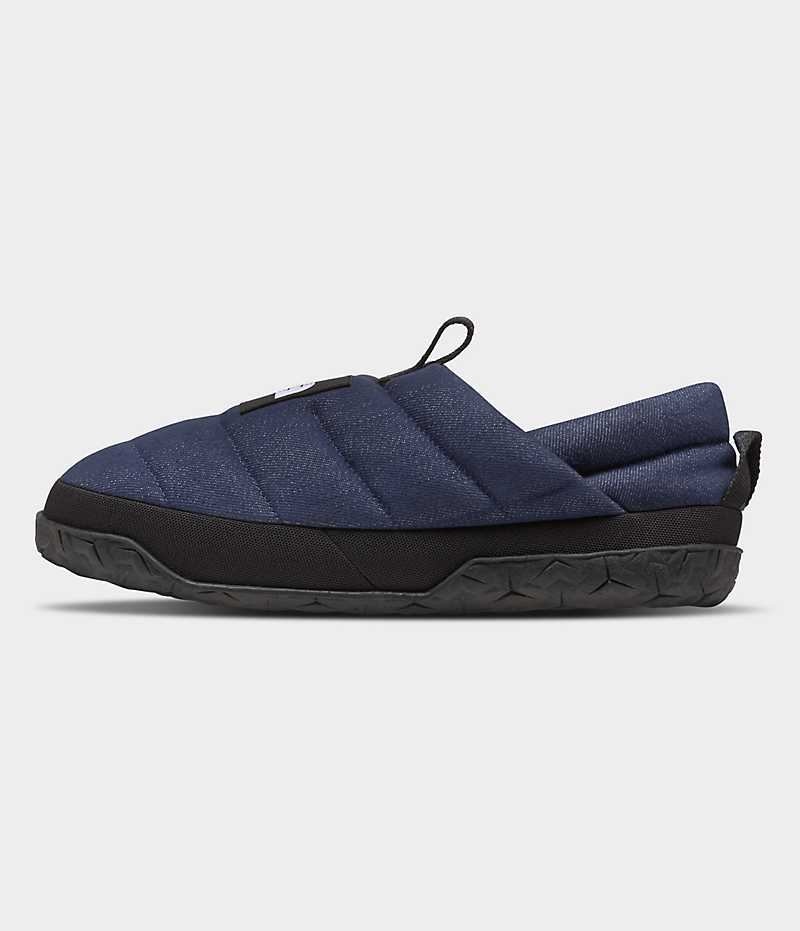 Navy The North Face Nuptse Denim Men\'s Mules | MALAYSIA GMIBXZ