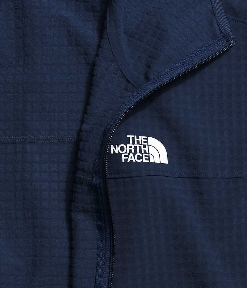 Navy The North Face Tekware™ Grid Hoodie Men's Fleece Jacket | MALAYSIA XHMAVF