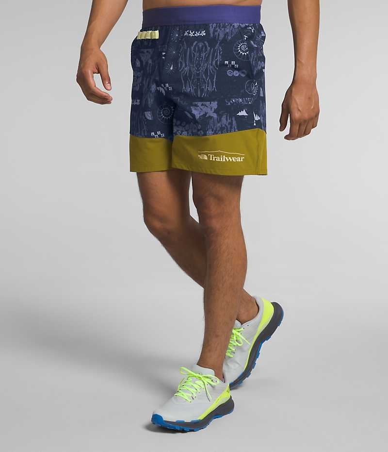 Navy The North Face Trailwear OKT Trail Men's Shorts | MALAYSIA EFPATH