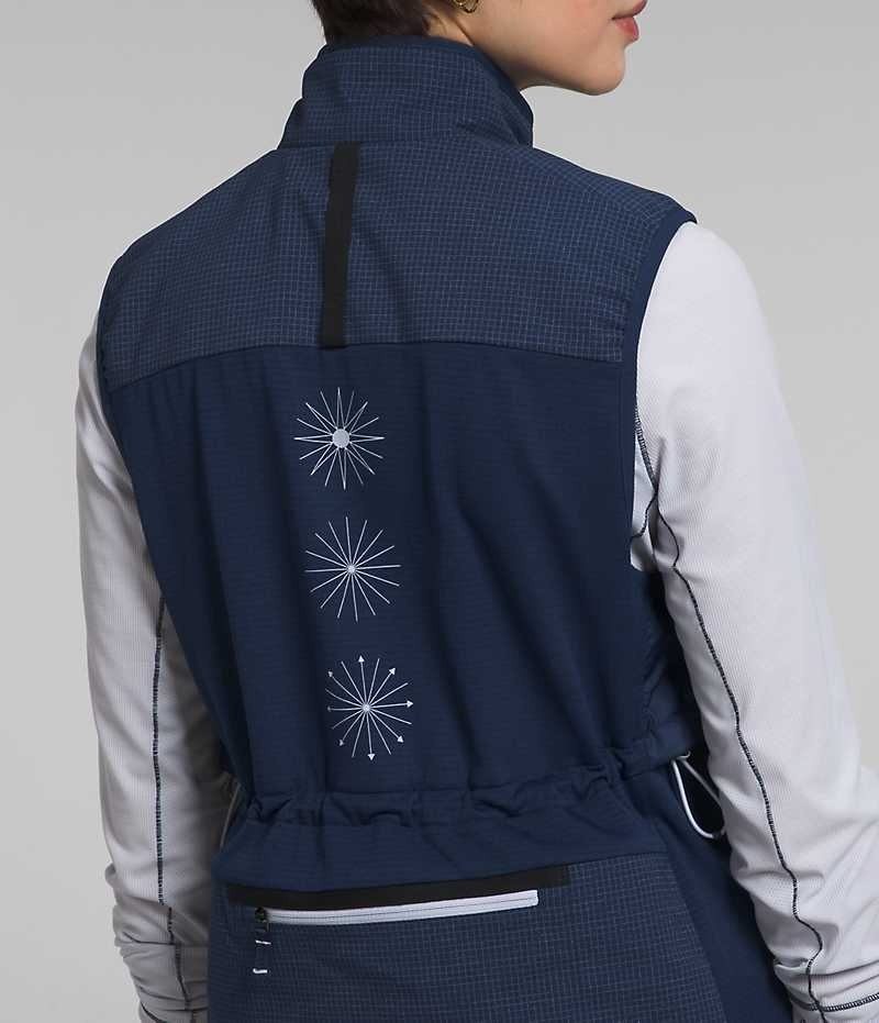 Navy The North Face Trailwear Winter Warm Flash Women's Vest | MALAYSIA WVFOJA