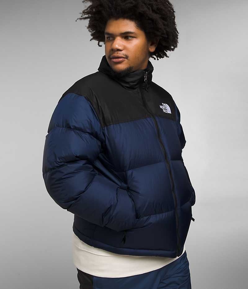 Navy / Black The North Face 1996 Retro Nuptse Men\'s Puffer Jacket | MALAYSIA KHUIZO