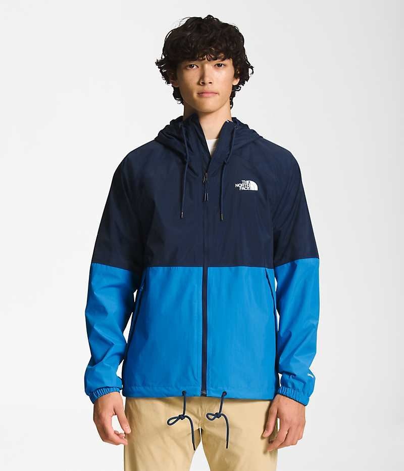 Navy / Blue The North Face Antora Hoodie Men\'s Rain Jacket | MALAYSIA VMADXQ