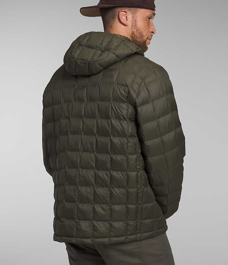 Olive The North Face Big ThermoBall™ Eco Hoodie 2.0 Men's Puffer Jacket | MALAYSIA KFINPX