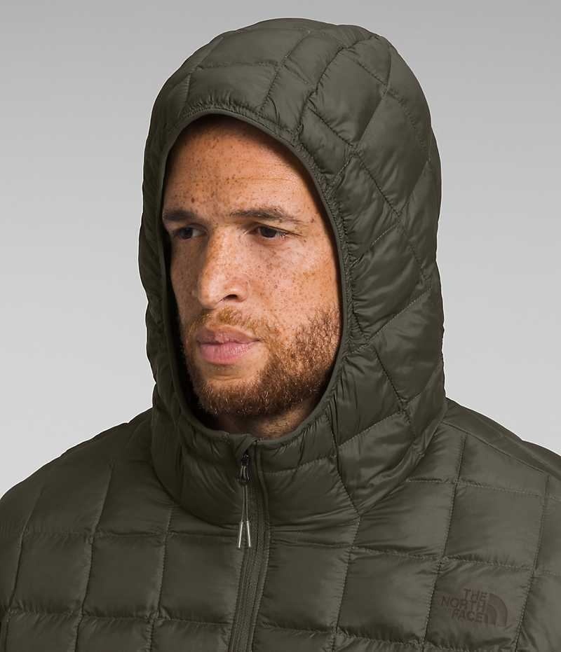 Olive The North Face Big ThermoBall™ Eco Hoodie 2.0 Men's Puffer Jacket | MALAYSIA KFINPX