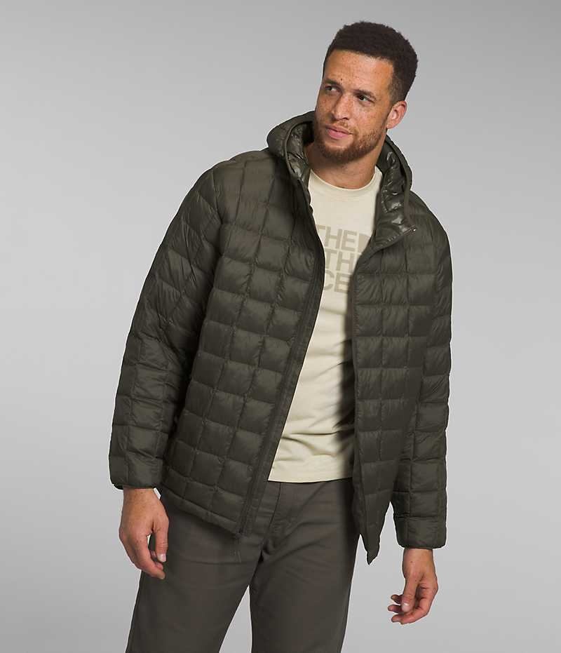 Olive The North Face Big ThermoBall™ Eco Hoodie 2.0 Men\'s Puffer Jacket | MALAYSIA KFINPX