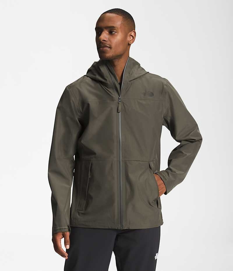 Olive The North Face Dryzzle FUTURELIGHT™ Men\'s Rain Jacket | MALAYSIA COUTVW