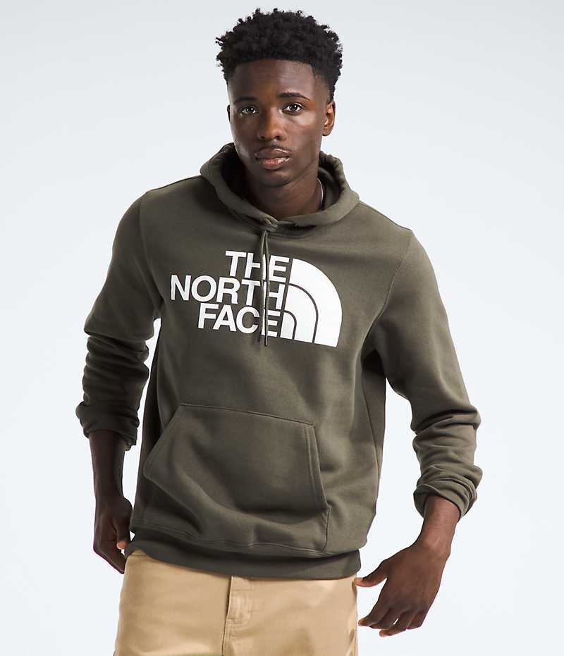 Olive The North Face Half Dome Pullover Men\'s Hoodie | MALAYSIA PJWIMK