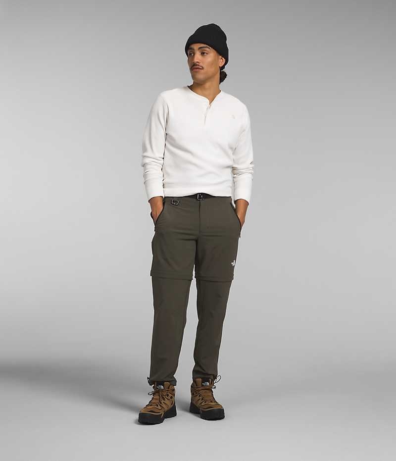 Olive The North Face Paramount Pro Convertible Men's Pants | MALAYSIA JFMUYW